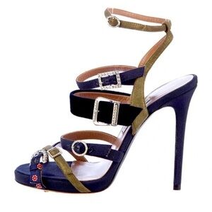 Tabitha Simmons Very Strappy Sandal Heel Crystal Party Shoe